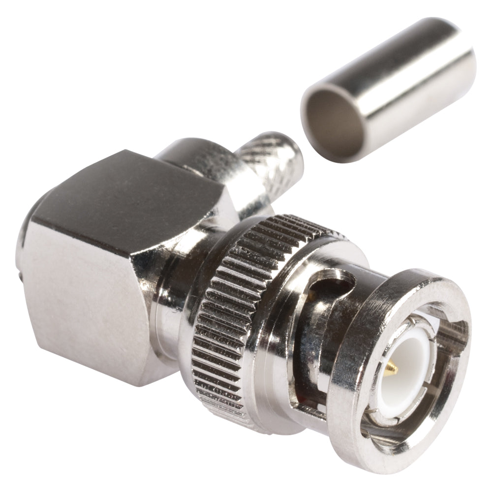HICON BNC crimp-kištukas jungtis, angled, nickel