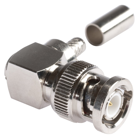 HICON BNC crimp-kištukas jungtis, angled, nickel