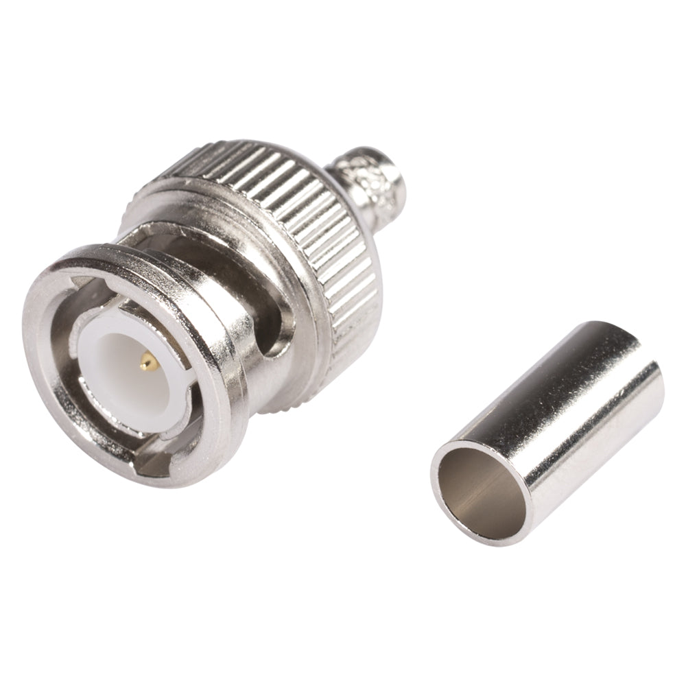 HICON BNC crimp-kištukas jungtis, tiesi, nickel