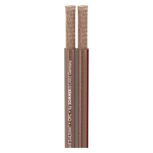 Garsiakalbių kabelis SC-Twincord; 1 x 2 x 6,00 mm²; PVC; 11.2 x 5.5 mm; skaidrus - 500 m ritė