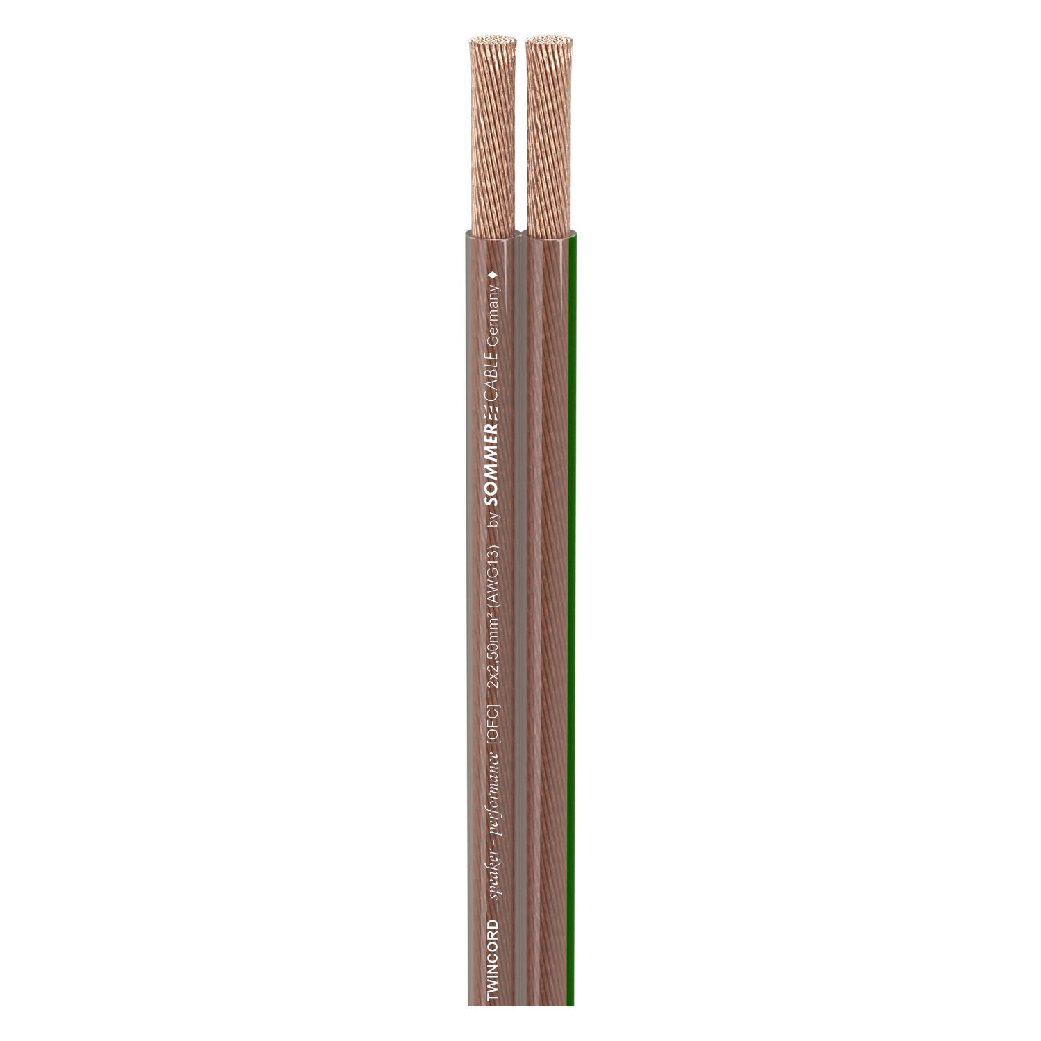 Garsiakalbių kabelis SC-Twincord; 1 x 2 x 2,50 mm²; PVC; 7.5 x 3.5 mm; skaidrus