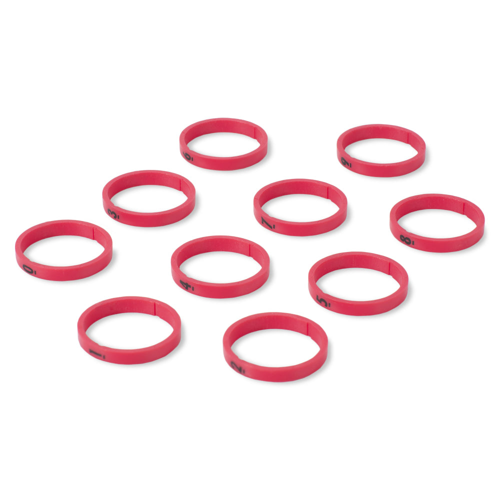 HICON Code ring, 10 rings, one ring each with numbers “0“ – “9“ for HICON XLR tiesi