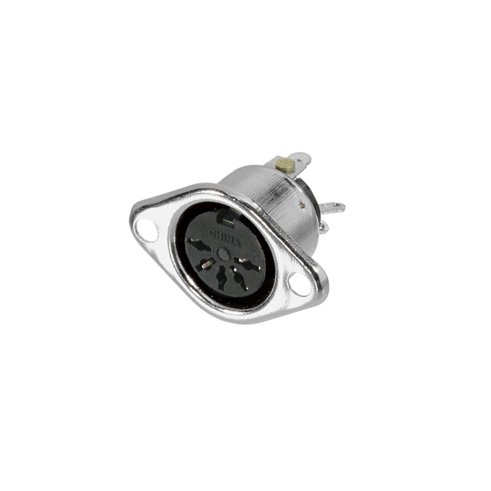 REAN Midi, 5-pol , metal-, Soldering-lizdas jungtis, sidabrinis plated contact(s), special, pilkas