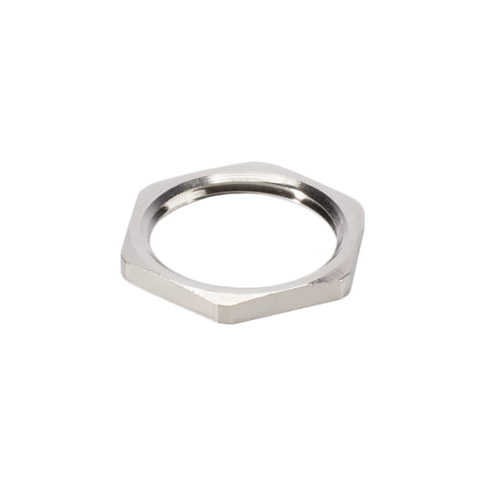 Locknut nickel-plated brass with inside thread for PG Thread