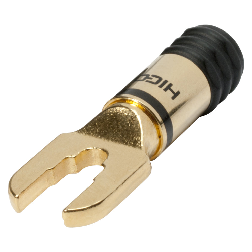 HICON Cable shoe, 1-pol , metal-, prisukama-kištukas jungtis, gold plated contact(s), tiesi, max. 6 mm², geltonas