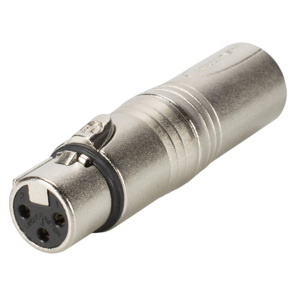 NEUTRIK® Adapter | XLR 3-pole kištukas/XLR 3-pole lizdas tiesi, pilkas