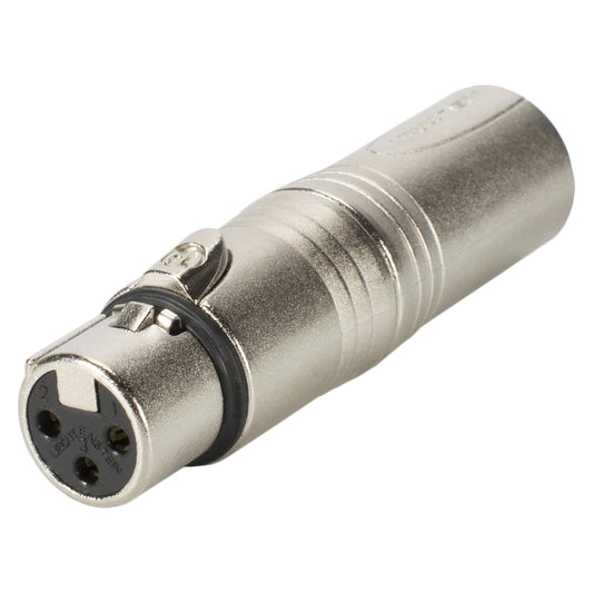 NEUTRIK® Adapter | XLR 3-pole kištukas/XLR 3-pole lizdas tiesi, pilkas