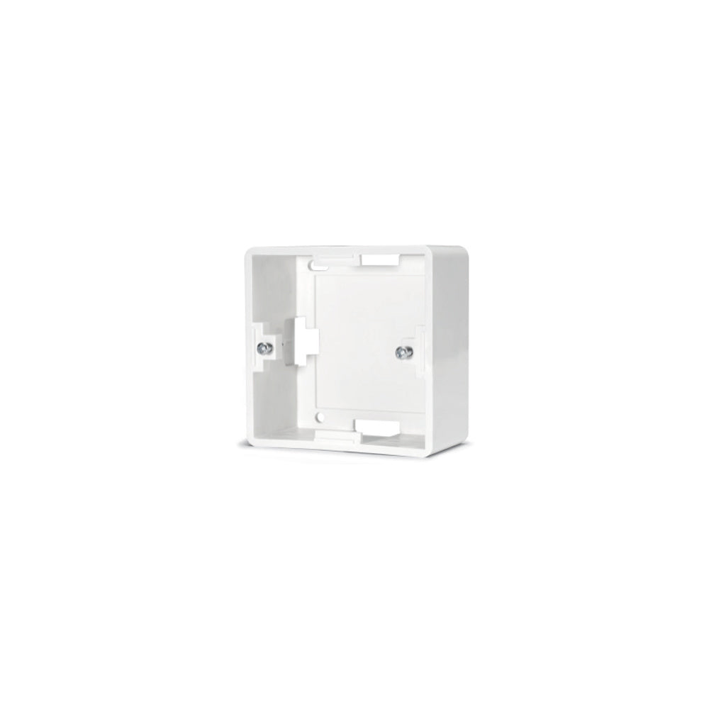 Surface frame for Suitable for cavity wall boxes Ø 68 mm, width: 80 mm, height: 80 mm, baltas