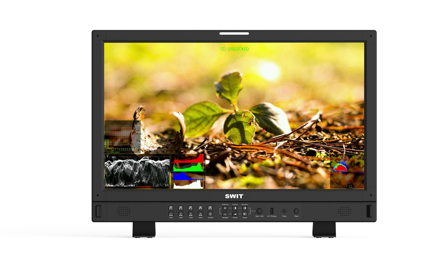 SWIT BM-U245HDR | 23.8" 8K High-Bright 4x12GSDI HDR Zero-Delay Reference UHD Monitor with Auto-Calibration