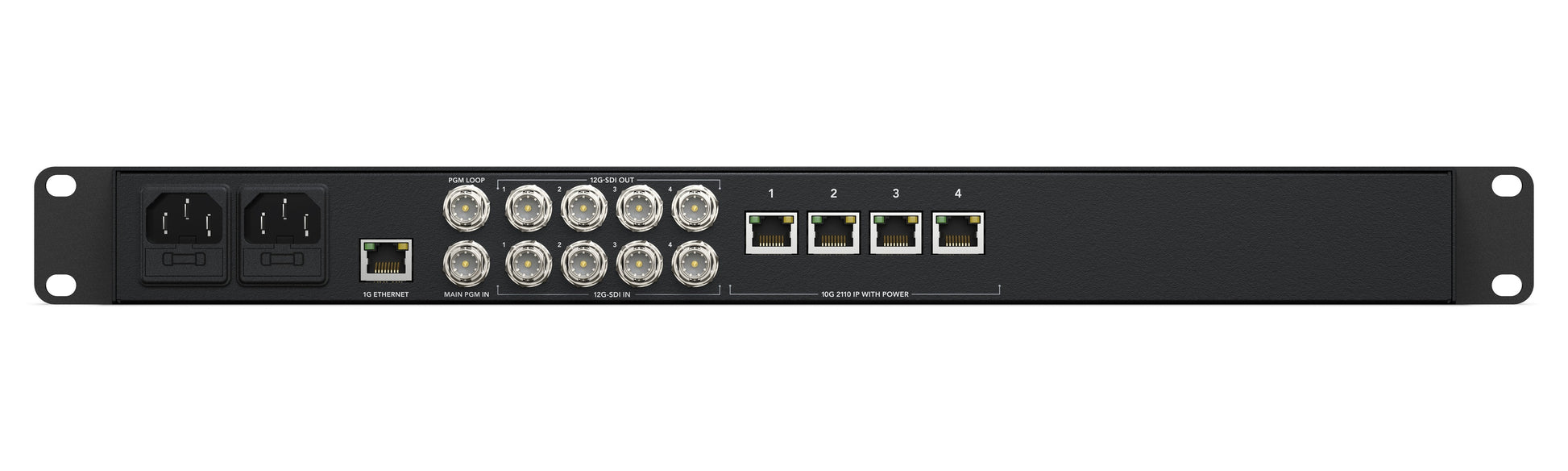 2110 IP Converter 4x12G PWR Rear