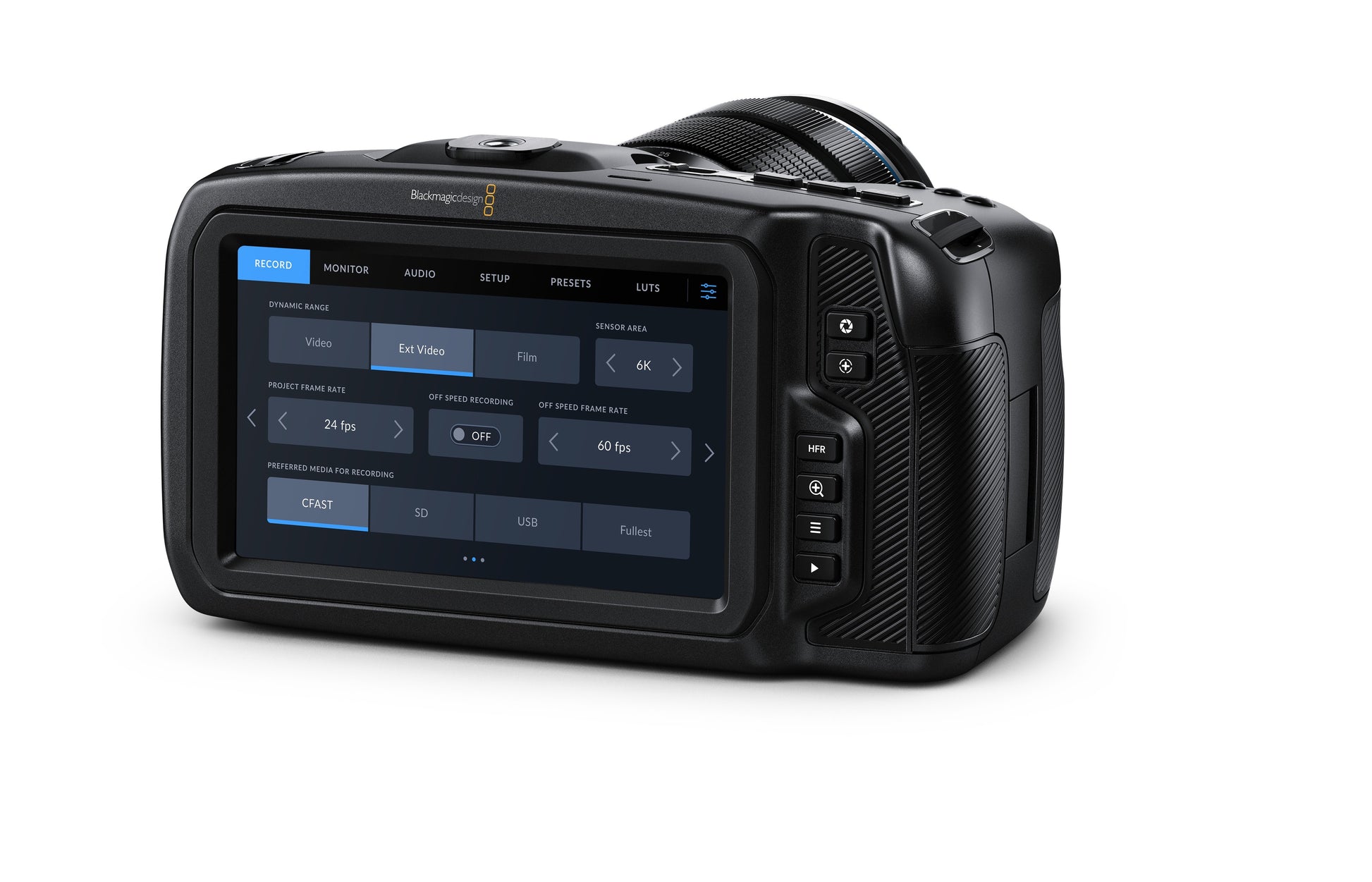 Pocket Cinema Camera 4K Menus RGB