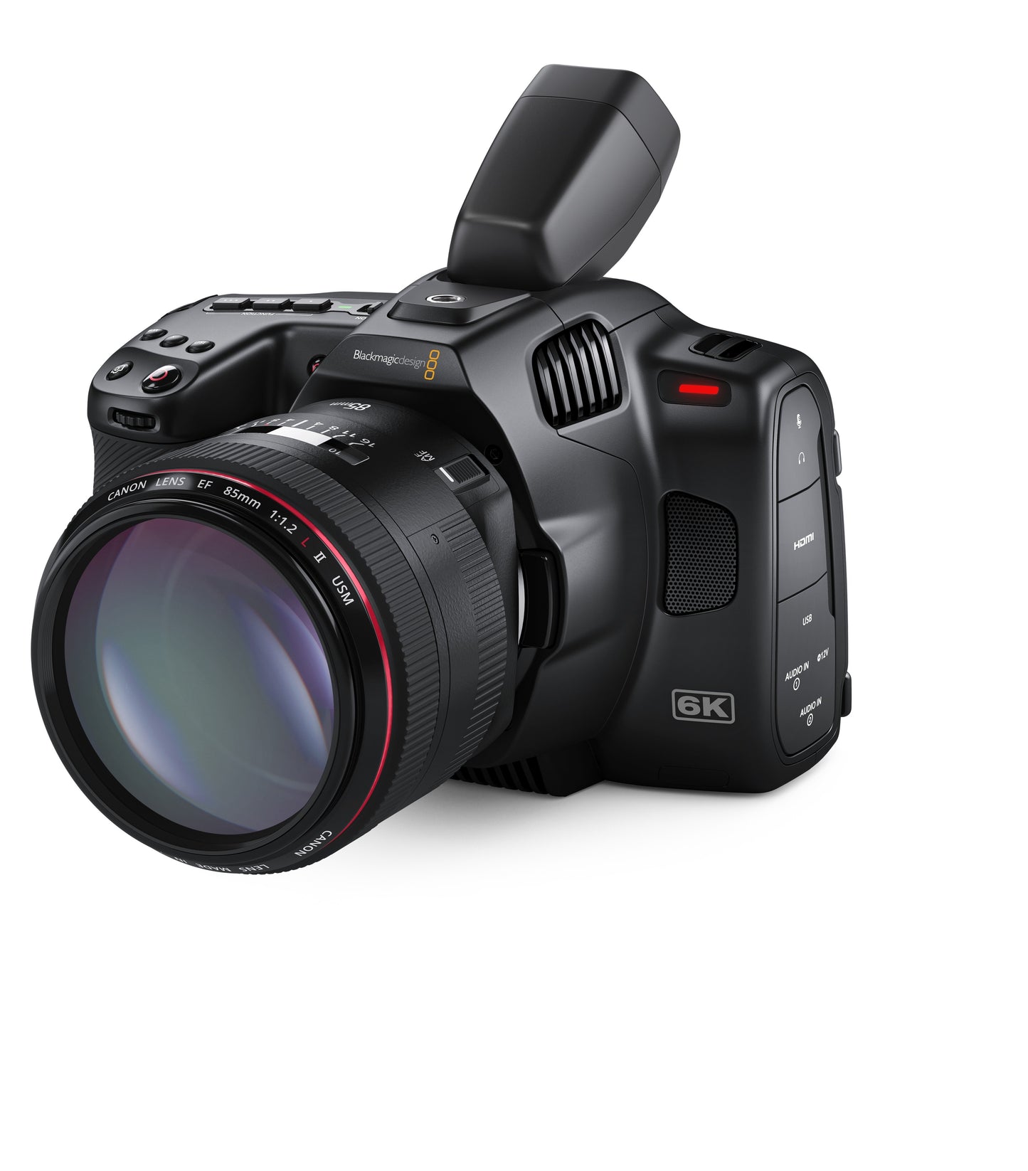 Pocket Cinema Camera 6K G2 Front With EVF
