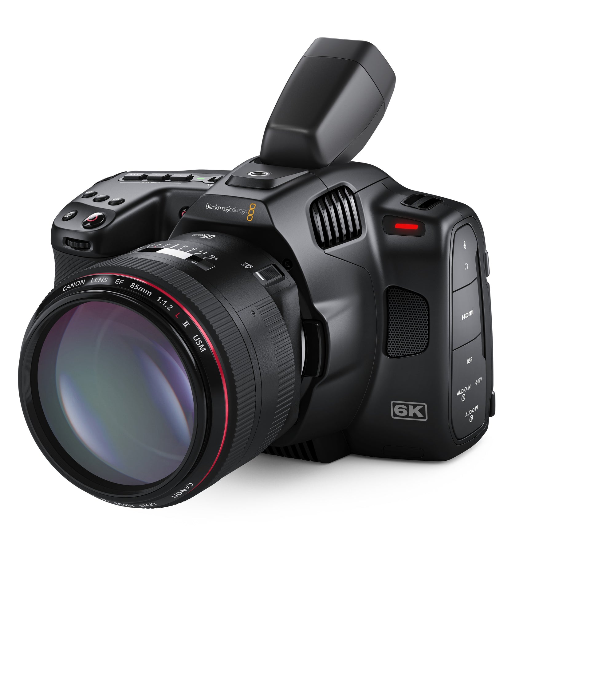Pocket Cinema Camera 6K G2 Front With EVF