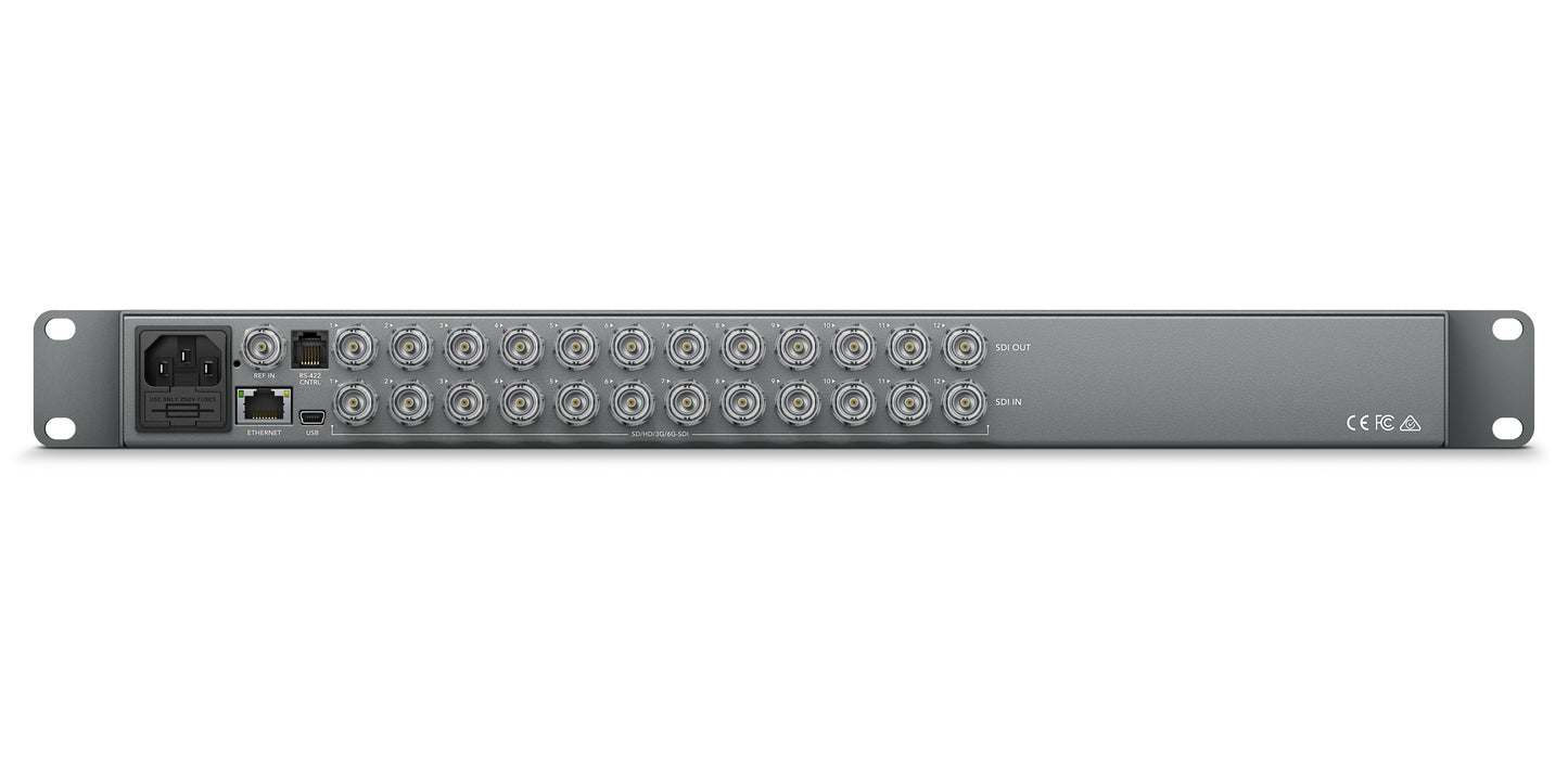 Smart Videohub Cleanswitch 12x12 Rear RGB