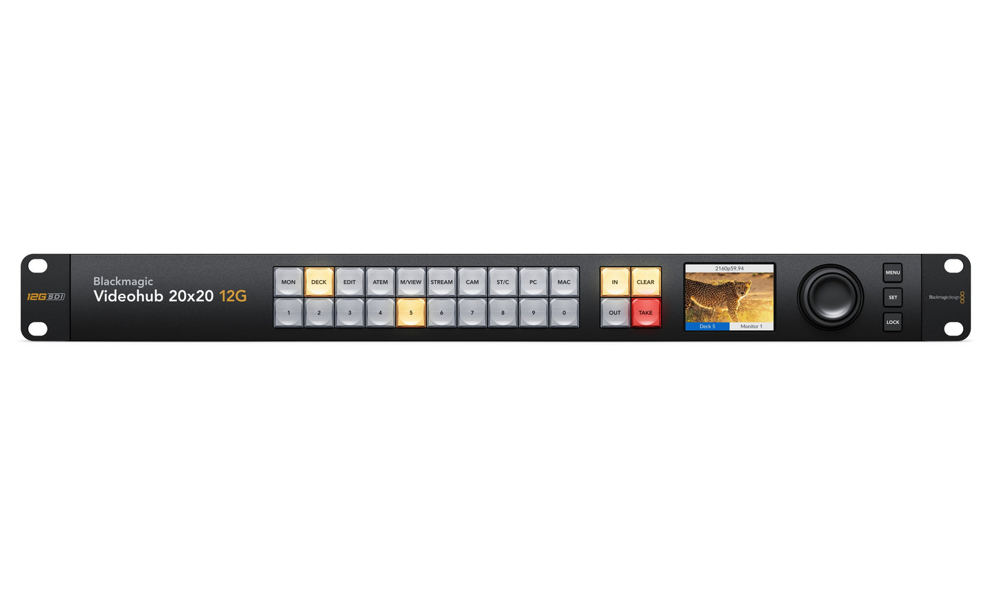 Videohub 20x20 12G Front Video UI