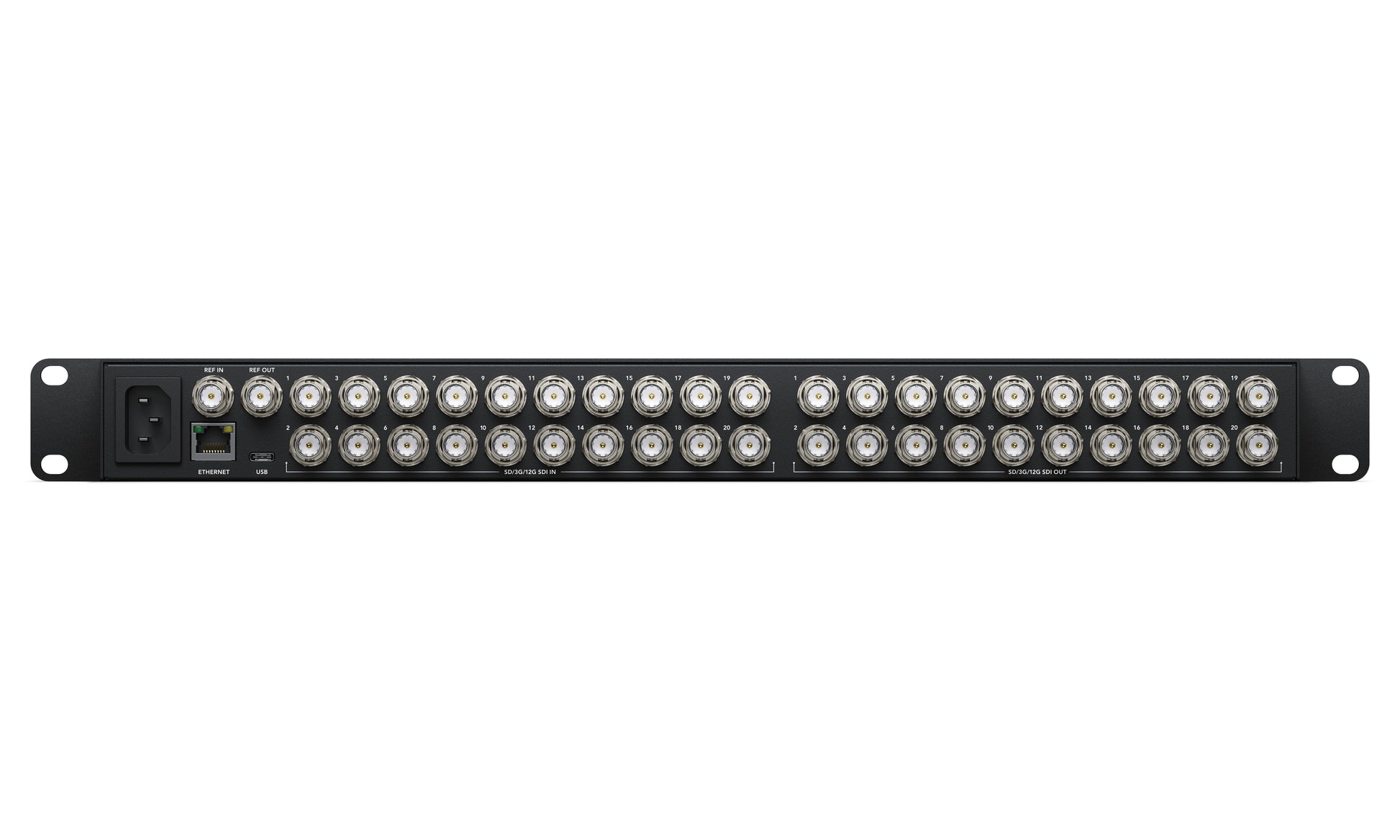 Videohub 20x20 12G Rear