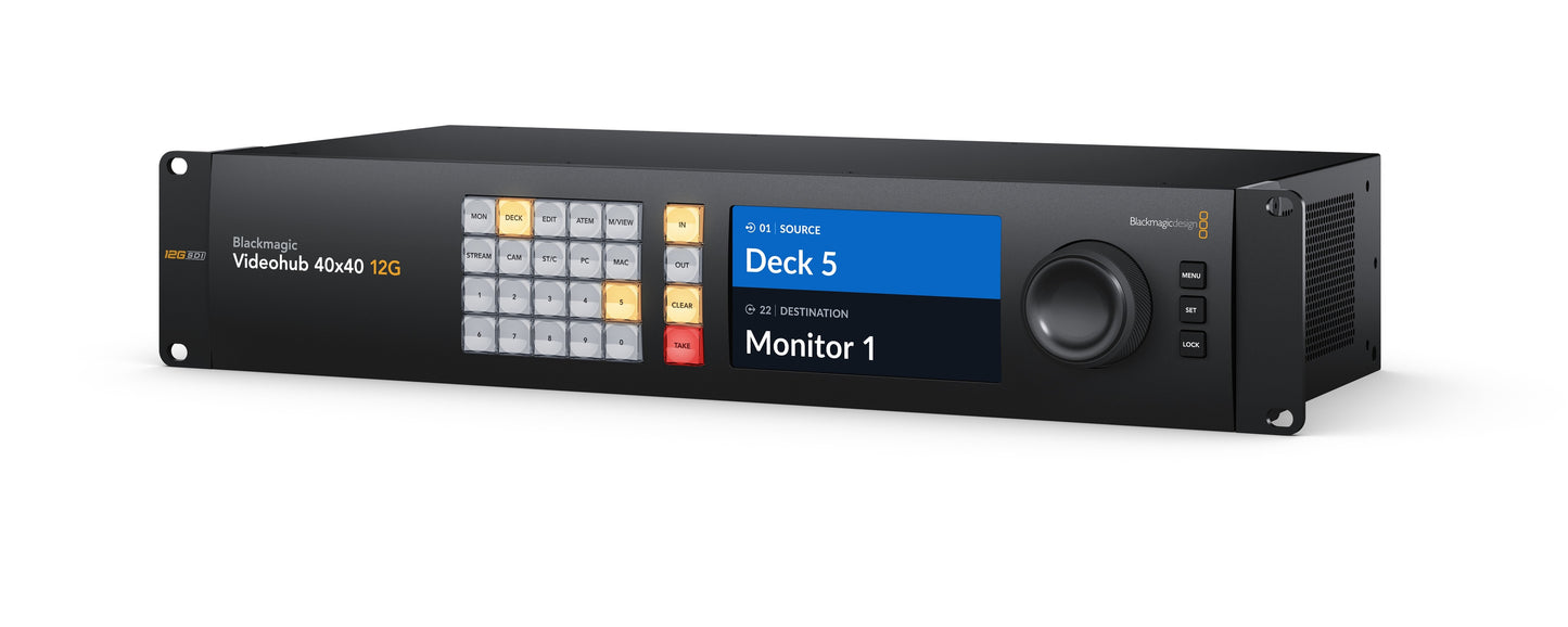 Videohub 40x40 12G Front Angle
