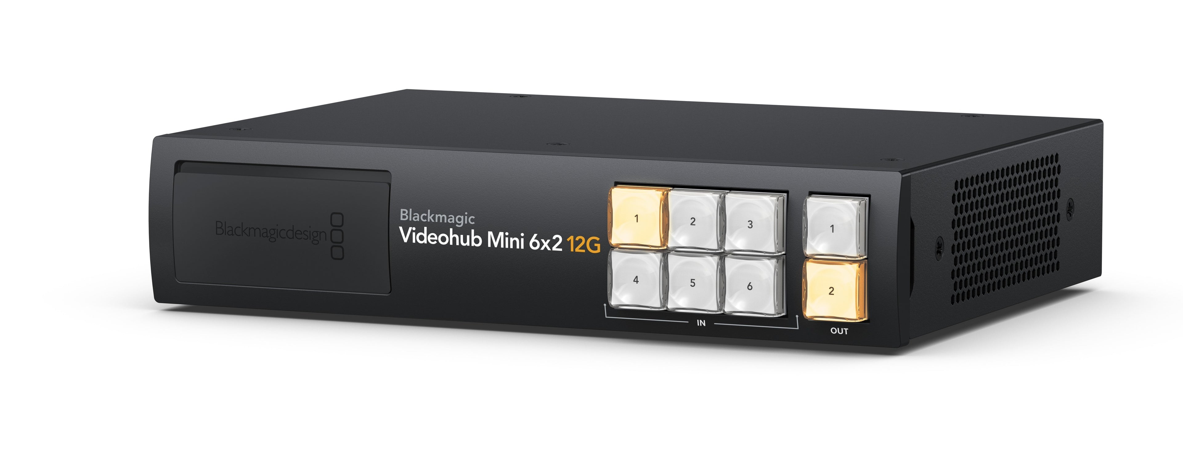 Videohub Mini 6x2 12G Angle