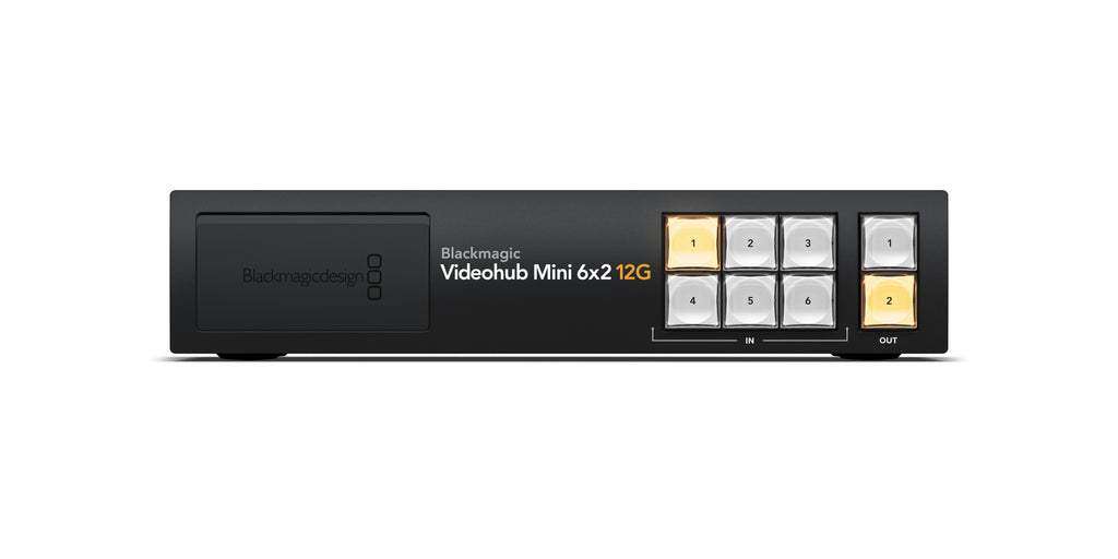 Videohub Mini 6x2 12G Front