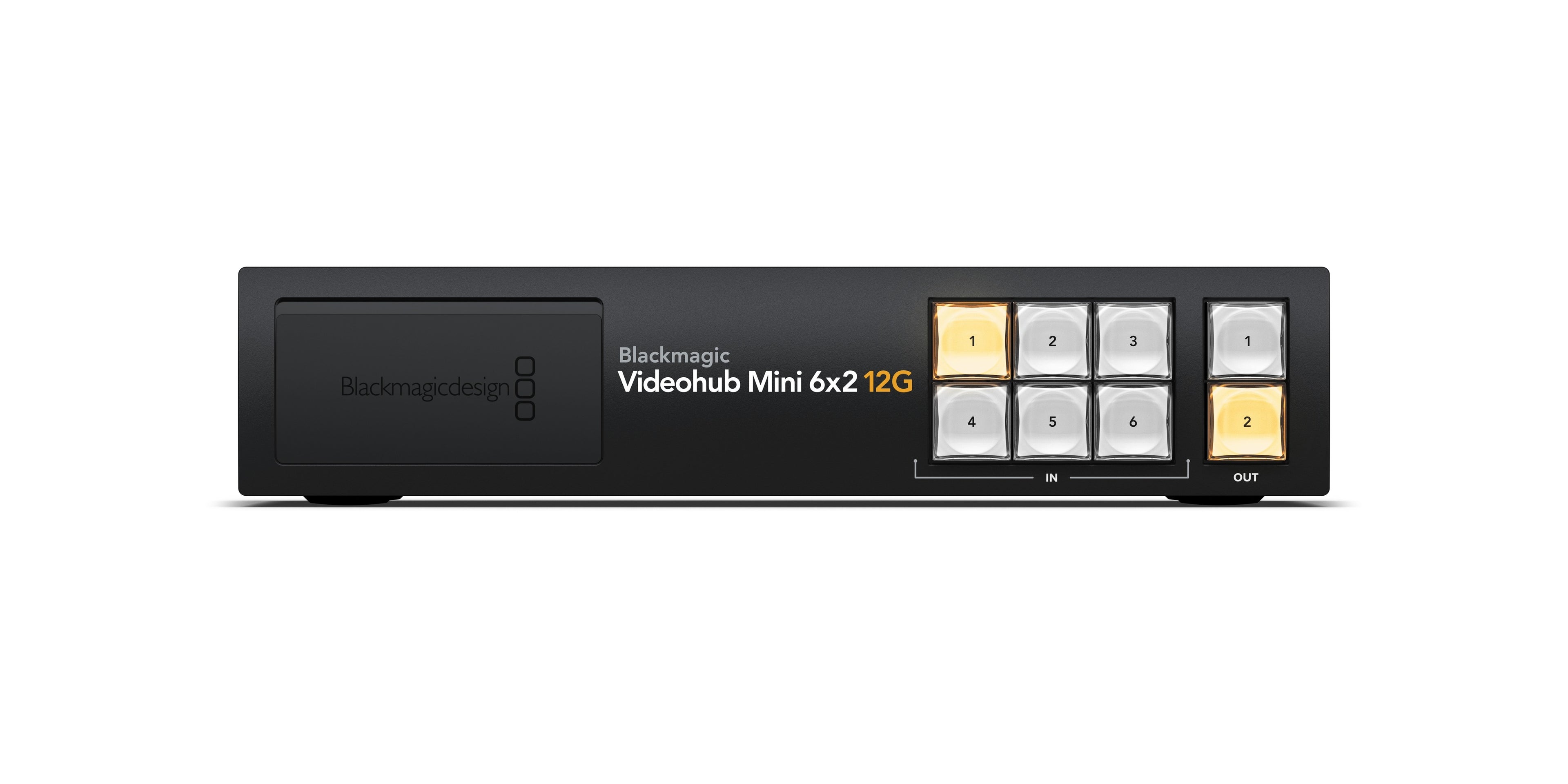 Videohub Mini 6x2 12G Front