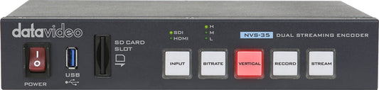 Datavideo NVS-35 Dual streaming encoder with 2 bitrates