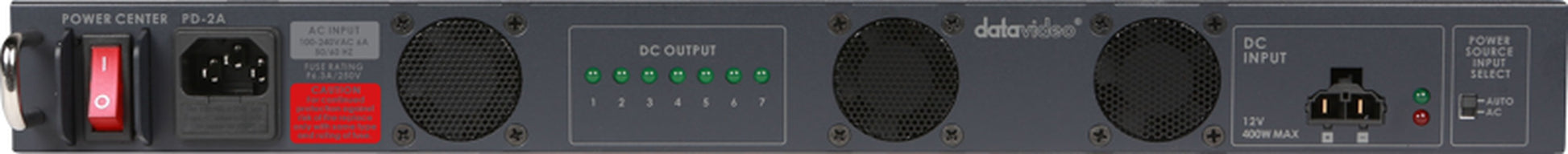 Datavideo PD-2A Power Distributor providing 400 Watt