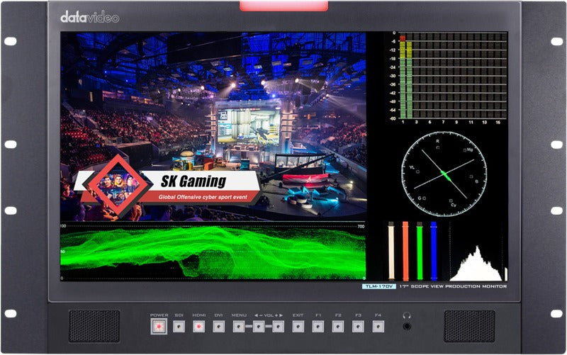 Datavideo TLM-170VR Monitor w WFM/Vector scope (7U mnt)