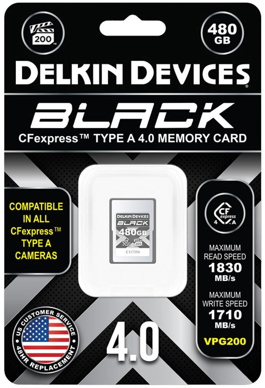 Delkin CFexpress 4.0 BLACK | Type A | VGP200, R1830/W1710 (Type A | 4.0) 480GB