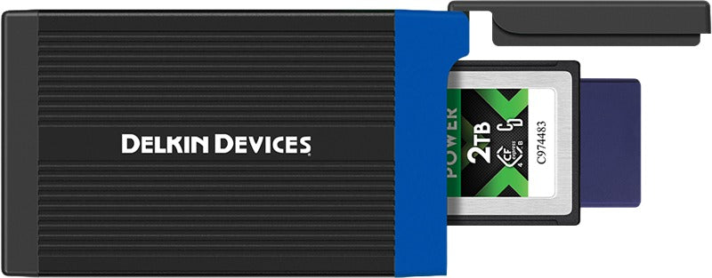 Delkin Cardreader CFexpress Type B & SD UHS-II (Type C to C & Type C to A Cables)