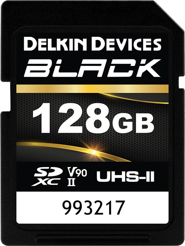 Delkin SDXC BLACK Rugged UHS-II R300/W250 (V90) 128GB (new)