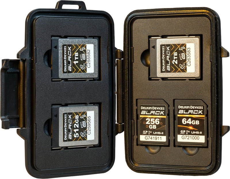Delkin Weather Resistant Case for CFexpress Type B (Tote for 3xCFexpress Type B/2xSD & 2xmicroSD)