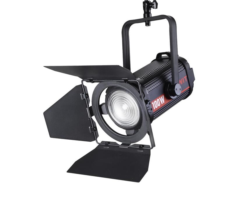 SWIT FL-C100D | 100W Bi-color Fanless Studio 55000lux TLCI99 LED Fresnel Spot Light, SWIT Free Design for Lighting Studios