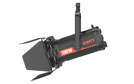 SWIT FL-C100D | 100W Bi-color Fanless Studio 55000lux TLCI99 LED Fresnel Spot Light, SWIT Free Design for Lighting Studios