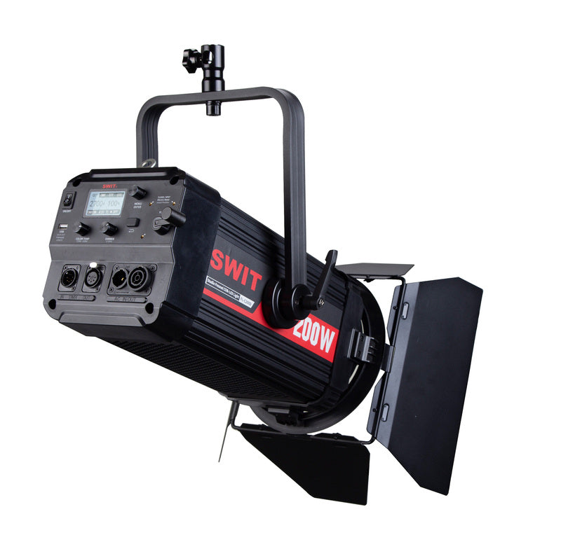 SWIT FL-C200D | 200W Bi-color Studio 65000lux TLCI99 Silent LED Fresnel Spot Light, SWIT Free Design for Lighting Studios
