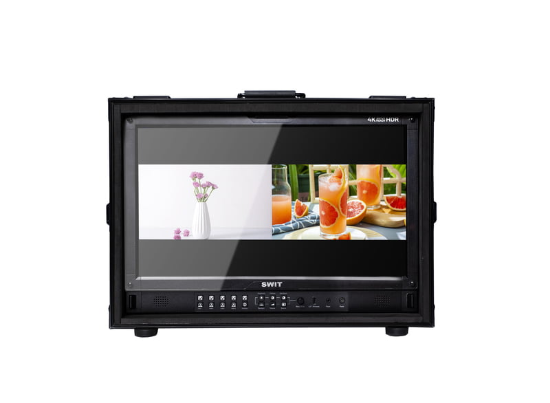 SWIT FM-215HDR | 21.5" professional High-bright FHD Field Monitor with flight case and VESA-tripod adaptor and 12G-SDI 4K QD-LED HDR 100%DCI-P3 Zero-Delay AI-Calibration