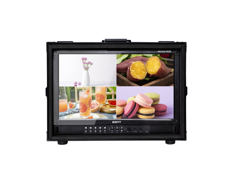 SWIT FM-215HDR | 21.5" professional High-bright FHD Field Monitor with flight case and VESA-tripod adaptor and 12G-SDI 4K QD-LED HDR 100%DCI-P3 Zero-Delay AI-Calibration