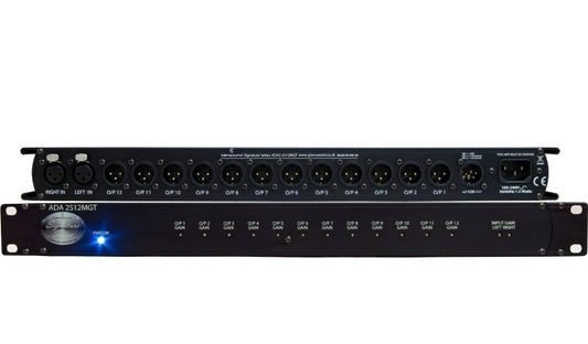 Glensound ADA 2S12MGT | 1 Stereo In, 12 Mono Outputs Transformer Isolated Distribution amp