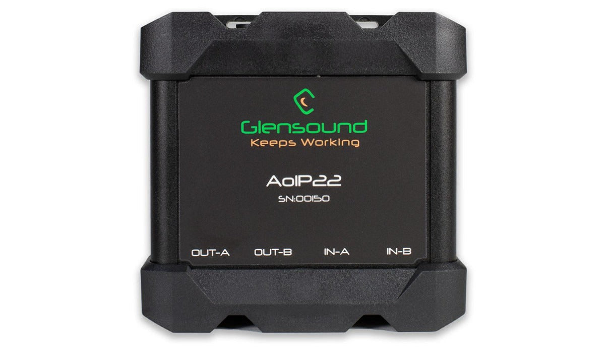 Glensound AoIP-22 MkII | Robust Location Two Channel Bi-Directional Audio Interface