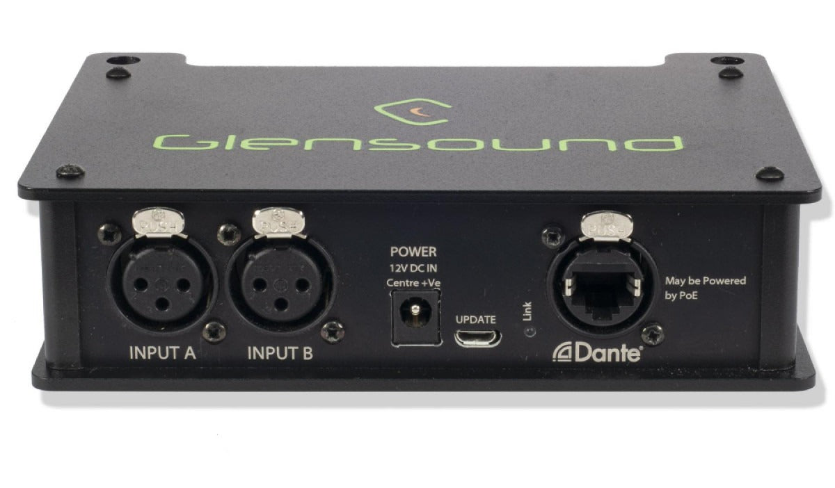 Glensound AoIP-88 | 2 Channel Mic Amp Dante/AES67