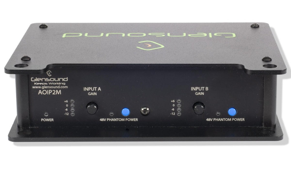 Glensound AoIP-88 | 2 Channel Mic Amp Dante/AES67