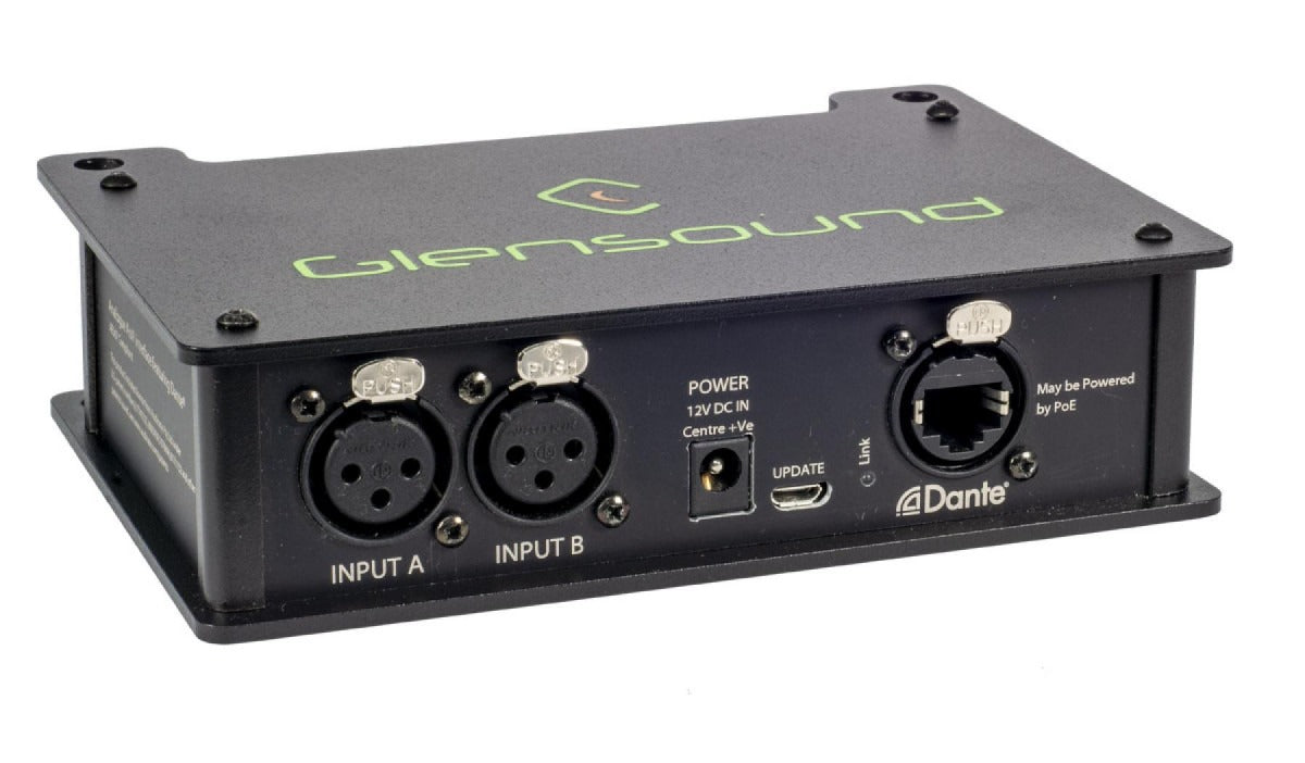 Glensound AoIP-88 | 2 Channel Mic Amp Dante/AES67