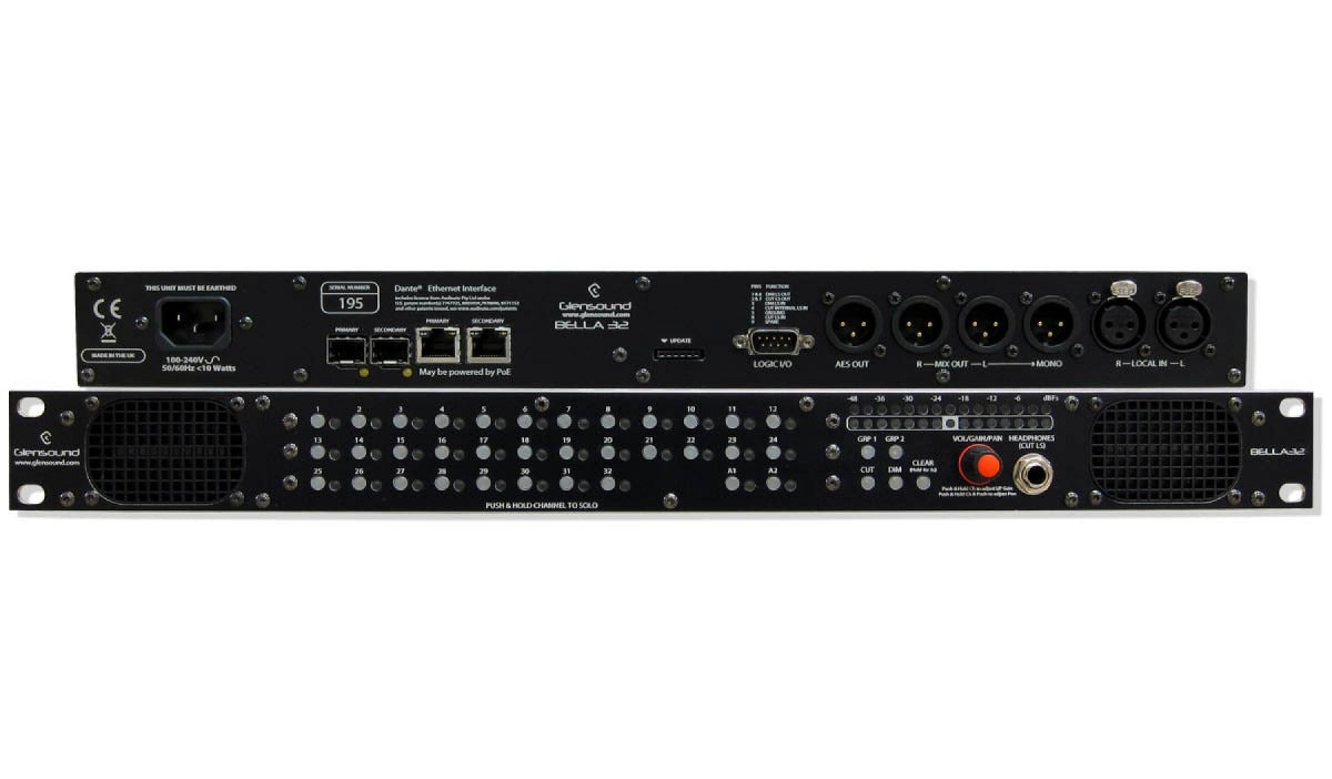 Glensound BELLA 32 | 32 Channel Dante / AES67 Audio Monitor
