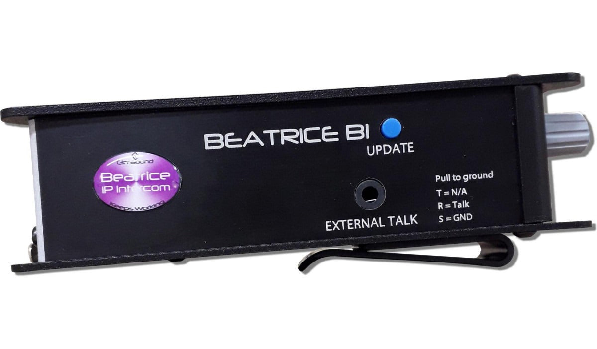 Glensound Beatrice B1/4M | Single Channel Network Audio Ultra Compact Beltpack Intercom