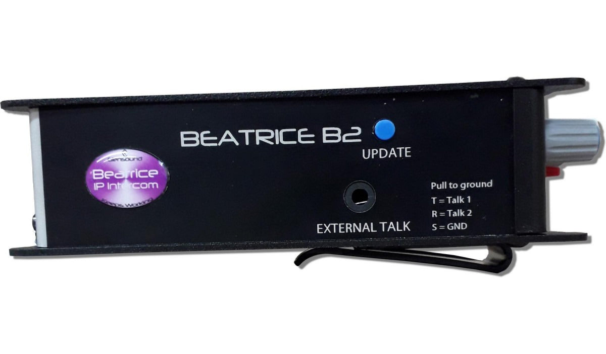 Glensound Beatrice B2/5F | 2 Channel Network Audio Ultra Compact Beltpack Intercom