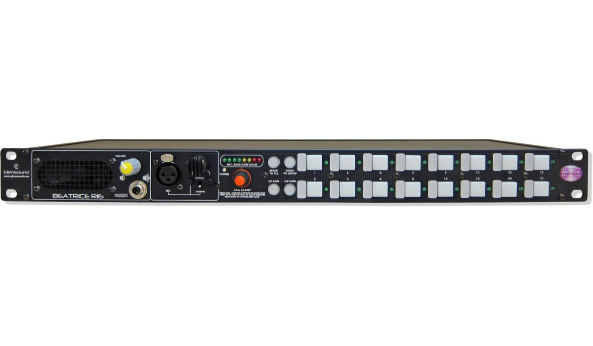 Glensound Beatrice R16/5F | 16 Channel Network Audio Rackmount Intercom