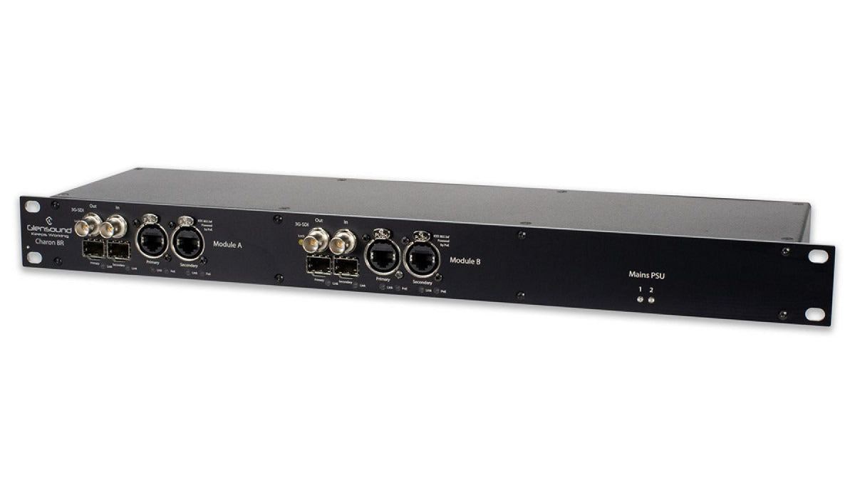 Glensound Charon 8R2 | Twin Rack Mount 8 Channel Dante/SDI embedder de-embedder