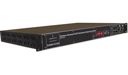 Glensound DARK1616D | Dante/AES67 Network Audio 8x AES3 Inputs 8x AES3 Outputs interface