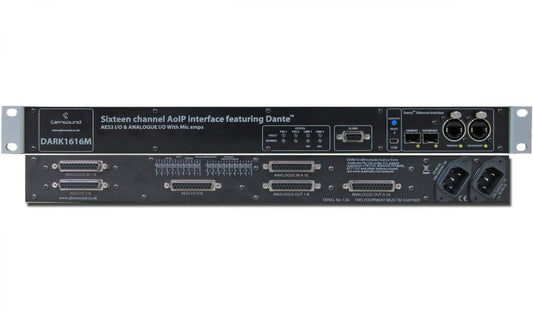 Glensound DARK1616M | Network Audio Analogue and AES Interface With Remote Mic Amps