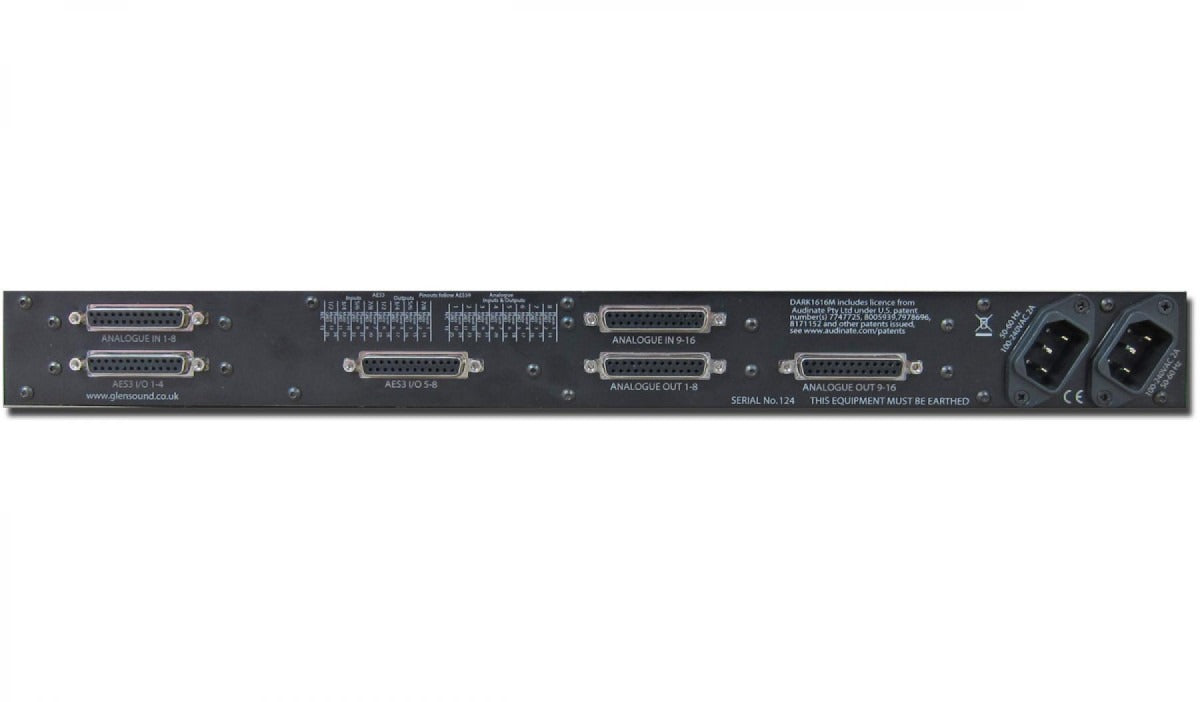 Glensound DARK1616M | Network Audio Analogue and AES Interface With Remote Mic Amps