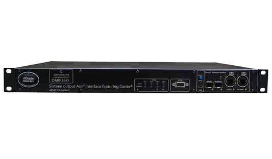 Glensound DARK16O | 16 Analogue Outputs From DANTE/ AES67 Networks